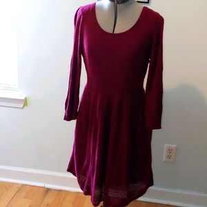 American eagle outfitters burgundy sweater dress L